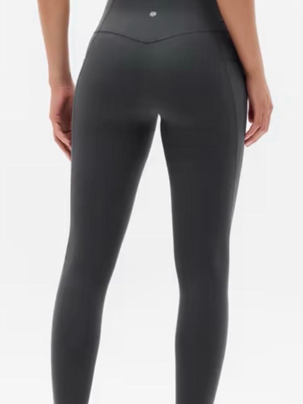 Athleta Elation Shine Tight high-waisted black leggings size Medium